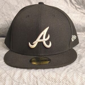 New Era Black Cap with White Embroidered Logo